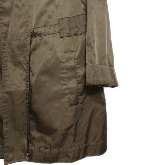 New! Dana Buchman Army Green Hooded Full Zip Utility Outdoor Jacket - Picture 7 of 9